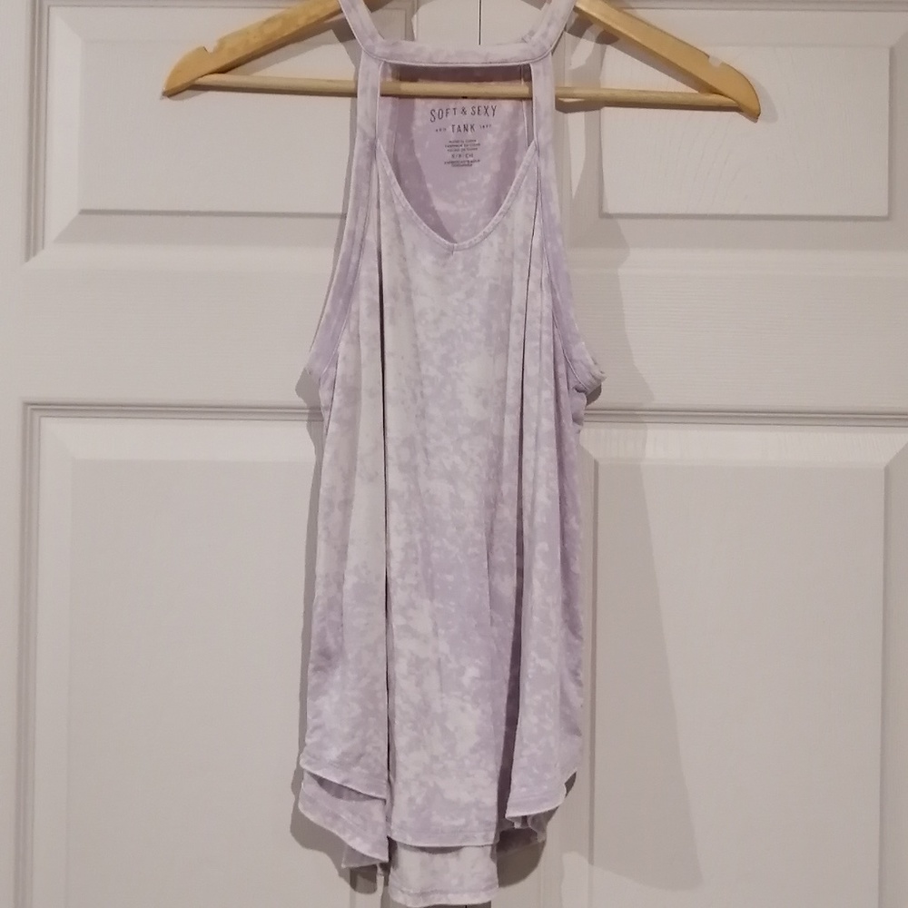 AMERICAN EAGLE Soft&Sexy Choker Tank Purple NWOT